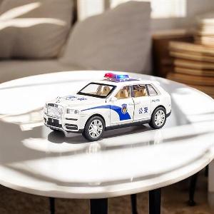 Mô hình xe cảnh sát Rolls-Royce Cullinan Police 1:24 có đèn còi âm thanh