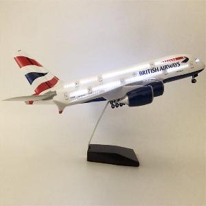 Mô hình máy bay British Airways A380 47 cm có đèn led bánh xe