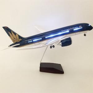 Mô hinh máy bay Việt Nam Airlines B787 47 cm có đèn led bánh xe cao cấp
