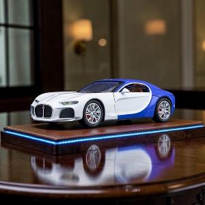 Mô Hình Xe Thể Thao Bugatti Atlantic 1:24 White Blue Hợp Kim Cao Cấp - Xe Mô Hình Sưu Tầm Chính Hãng
