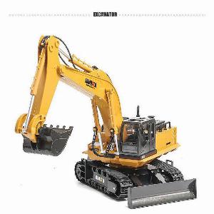 Máy xúc điều khiển từ xa kim loại cao cấp Huina Sóng 2.4g